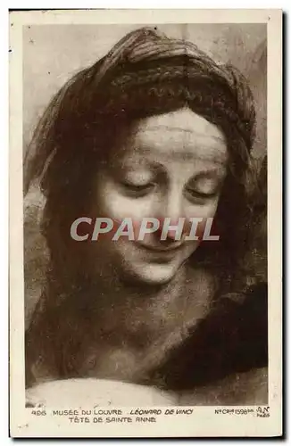 Ansichtskarte AK Musee Du Louvre Leonard De Vinci Tete de Sainte Anne