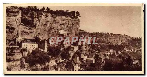 Cartes postales Rocamadour Le Roc Vu De La Route De Cahors