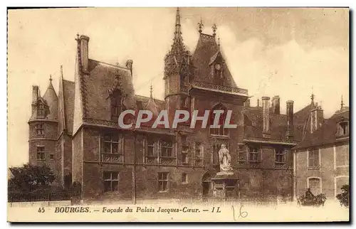 Cartes postales Bourges Facade Du Palais Jacques Coeur