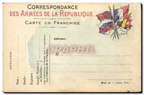 Carte Franchise Militaire