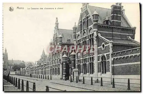 Cartes postales Mons la caserne des chasseurs a cheval Militaria