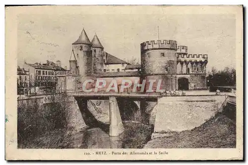 Cartes postales Metz Porte des Allemands et la Seille