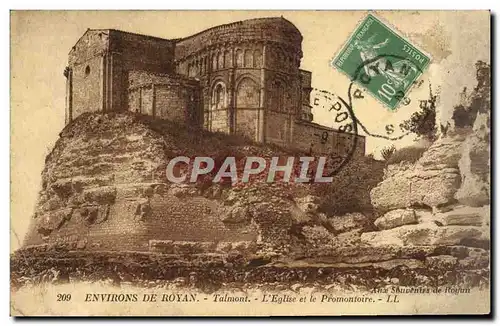 Cartes postales Environs de Royan Talmon l'eglise et le Promontoire