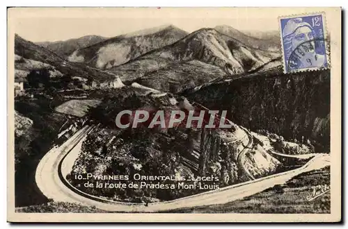 Cartes postales Pyrenees Orientales Lacels De La Route De Prades a Mont Louis