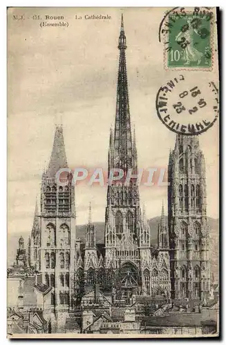 Cartes postales Rouen La Cathedrale