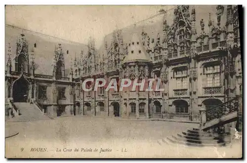 Ansichtskarte AK Rouen La Cour Du Palais De Justice