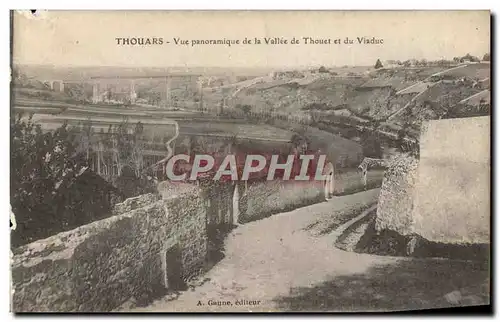 Cartes postales Thouars Vue Panoramique De La Vallee De Thouet Et Du Viaduc