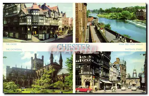 Cartes postales moderne Chester The Cross River Dee from Walls Eastgate street