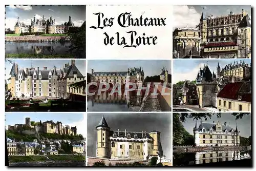 Cartes postales moderne Les Chateaux De La Loire chambord Amboise Langeais Chinon Saumur Azay le Rideau