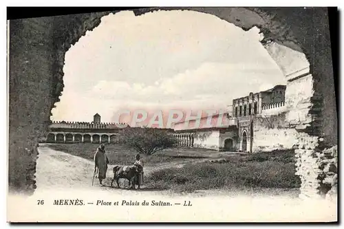 Ansichtskarte AK Meknes Place Et Palais Du Sultan