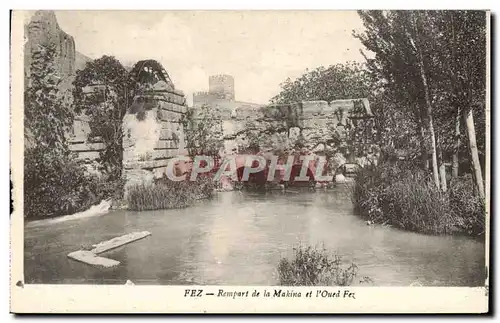 Cartes postales Fez Rempart De La Makina Et L'Oued Fez