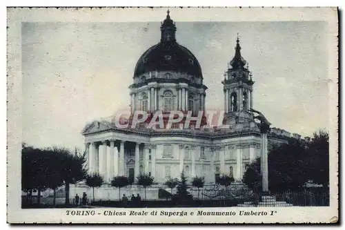 Ansichtskarte AK Torino Chiesa Reale Di Superga E Monumento Umberto 1