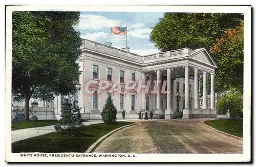 Cartes postales White House Presidents Entrance Washington