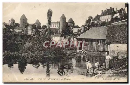 Cartes postales Semur Vue Sur L&#39Armancon Et Le Donjon Lavandieres