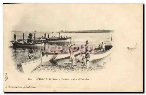 Cartes postales Bateau Marine francaise Canots major d'escadre