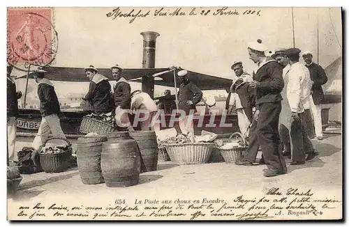 Cartes postales Bateau La poste aux choux en escadre