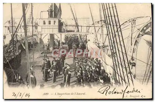 Cartes postales Bateau L&#39inspection de l&#39amiral