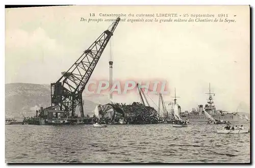 Cartes postales Bateau Catastrophe du Iena