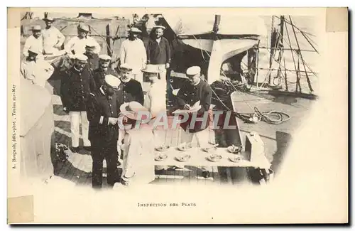 Cartes postales Bateau Inspection des plats