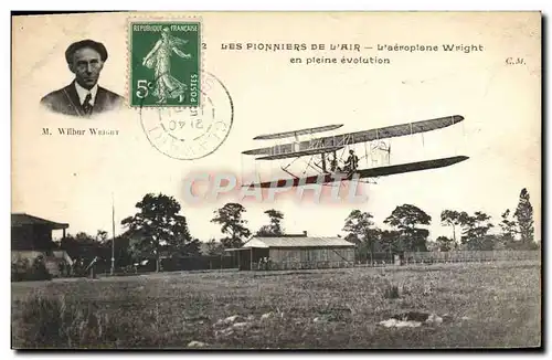 Cartes postales Avion Aviation Aeroplane Wright en pleine evolution