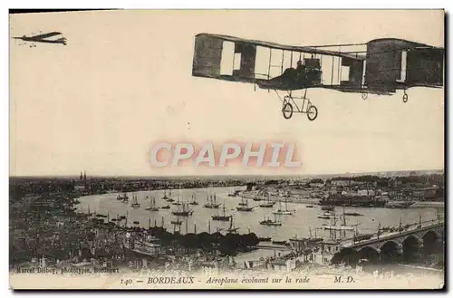 Cartes postales Avion Aviation Bordeaux Aeroplane evoluant sur la rade