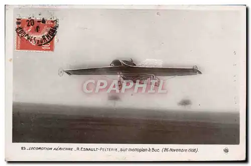 Cartes postales Avion Aviation Esnault Pelterie sur monoplan a Buc