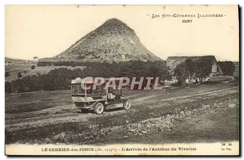 Ansichtskarte AK Automobile Le Gerbier des Joncs L&#39arrivee de l&#39autobus du Vivarais