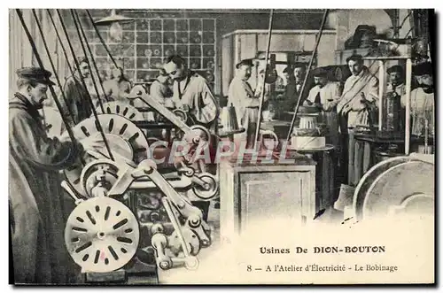 Ansichtskarte AK Automobile Usines de Dion Bouton Puteaux a l&#39atelier d&#39electricite Le bobinage