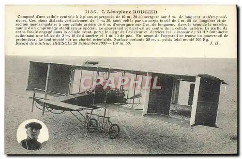 Cartes postales Aviation Aeroplane Rougier