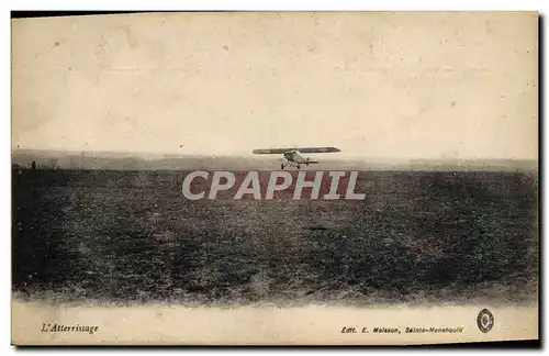 Cartes postales Aviation Atterissage