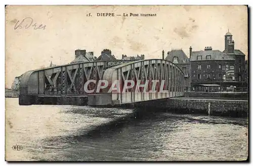 Cartes postales Dieppe Le pont tournant