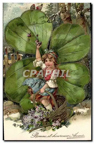 Cartes postales Fantaisie Enfant Trefle