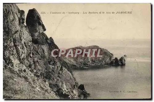 Cartes postales Environs de Cherbourg Les rochers et le nez de Jobourg