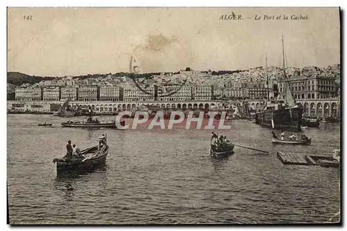 Cartes postales Alger le port et la Casbah