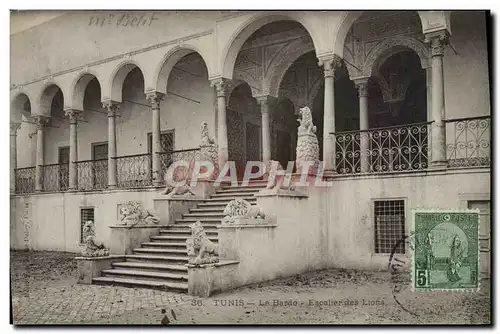 Cartes postales Tunis Le Bardo Escalier des lions