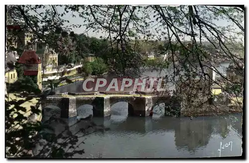 Moderne Karte Auray Vieux pont sur la riviere Le Loch