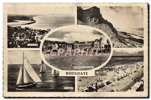 Cartes postales moderne Houlgate Vue generale La plage Les regates Les falaises