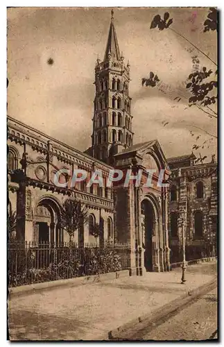 Ansichtskarte AK Toulouse Clocher de la basilique Saint Sernin et porte Megeville