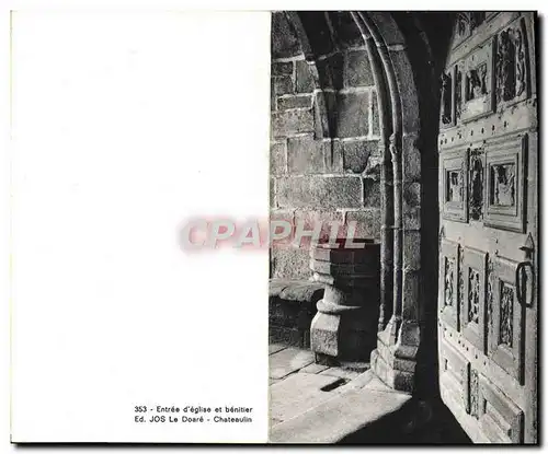 Cartes postales Entree D&#39Eglise Et Benitier Chateaulin