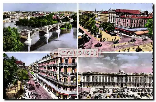 Cartes postales moderne Toulouse La Ville Rose Le Pont St Michel Carrefour Roosevelt Rue d&#39Alsace Lorraine Facade du