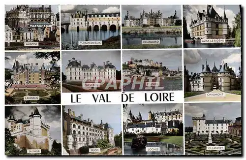 Cartes postales moderne Le Val De Loire Amboise Chenonceaux Chambord Azay le Rideau Langeais Cheverny