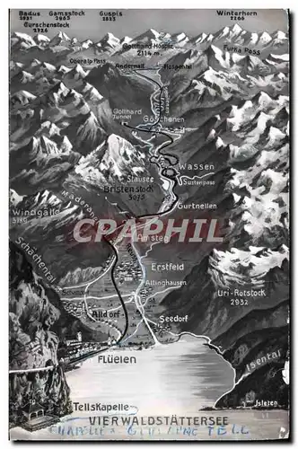 Moderne Karte Vierwaldstattersee