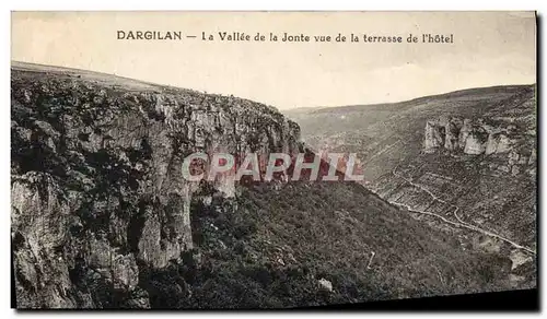 Cartes postales Dargilan La Vallee De La Jonte Vue De La Terrasse De I&#39Hotel