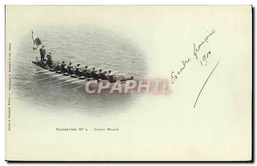 Cartes postales Bateau Inspection n�4 Canot Major