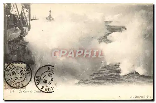 Cartes postales Bateau Un coup de canon de 14 cm