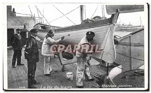 Cartes postales Bateau La vie du marin Matelots peintres