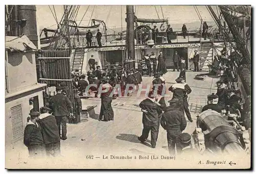 Cartes postales Bateau le dimanche a bord La danse