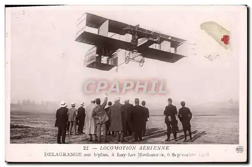 Ansichtskarte AK Avion Aviation Delagrange sur biplan a Issy les Moulineaux