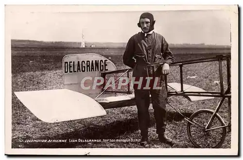 Cartes postales Avion Aviation Leon Delagrange sur son monoplan bleriot