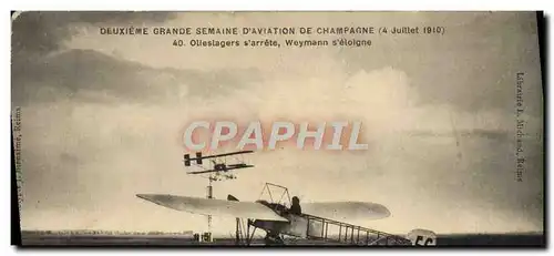 Ansichtskarte AK Avion Aviation Deuxieme Grande semaine d&#39aviation de Champagne Juillet 1910 Olieslagers s&#39